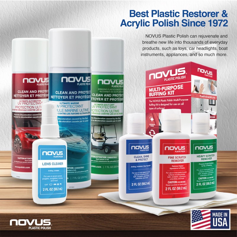 Novus Plastic Polish | Lens Cleaner | Apply on Glasses,