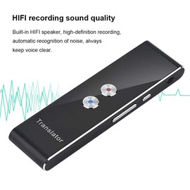Translator Device Smart Voice Translator, 2.4G Bluetooth Two Way Electronic Pocket Voice 40 Languages Voice/Text/Recording/Photo Translation for Learning Travel Meeting