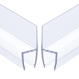 AmazerBath Shower Door Side Seal Strip (Set of 2), Frameless Glass Shower Door Seal Strip - Suitable for 3/8 Inch Glass, 78 inch