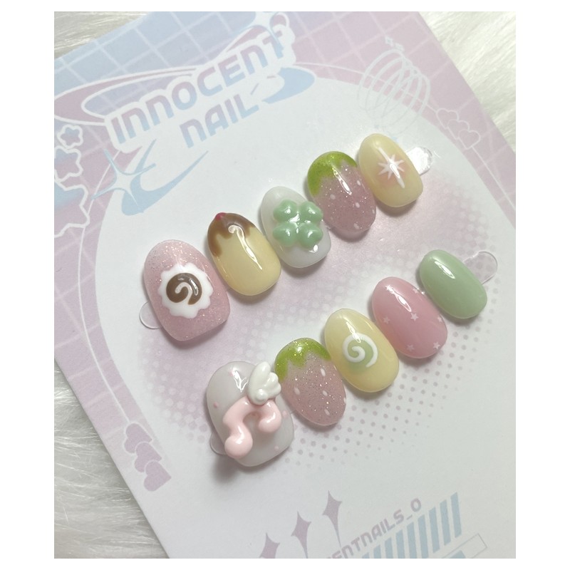 Good luck with your short nails ☘ Handmade nail tips