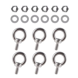 AOMIKITSTU Eye Bolt, Pack of 6, M5 x 10 mm Eye Bolt, Ring Bolt, Closed Eye Bolt, Round Eye Bolt for Hanging Ornaments