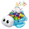 AMINFUN Light Up Musical Crawling Turtle Touch & Go Baby