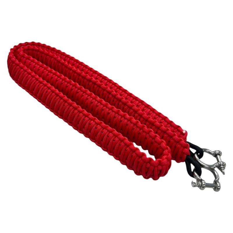 Paracord Cooler Strap:_White w/Red Green Print