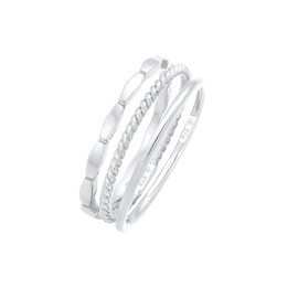 Elli Women's Ring Stacking Trio Basic Minimal Timeless Blogger in 925 Sterling Silver, Sterling Silver, None