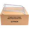 Landhoow 12 Pcs Paint Roller Grid 4 Sided Metal Bucket