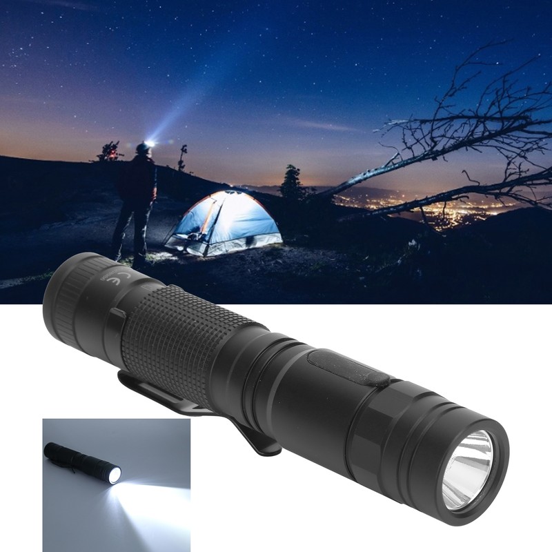 LED Flashlight Built in 1800mAh Lithium Battery IPX6 Waterproof Torch