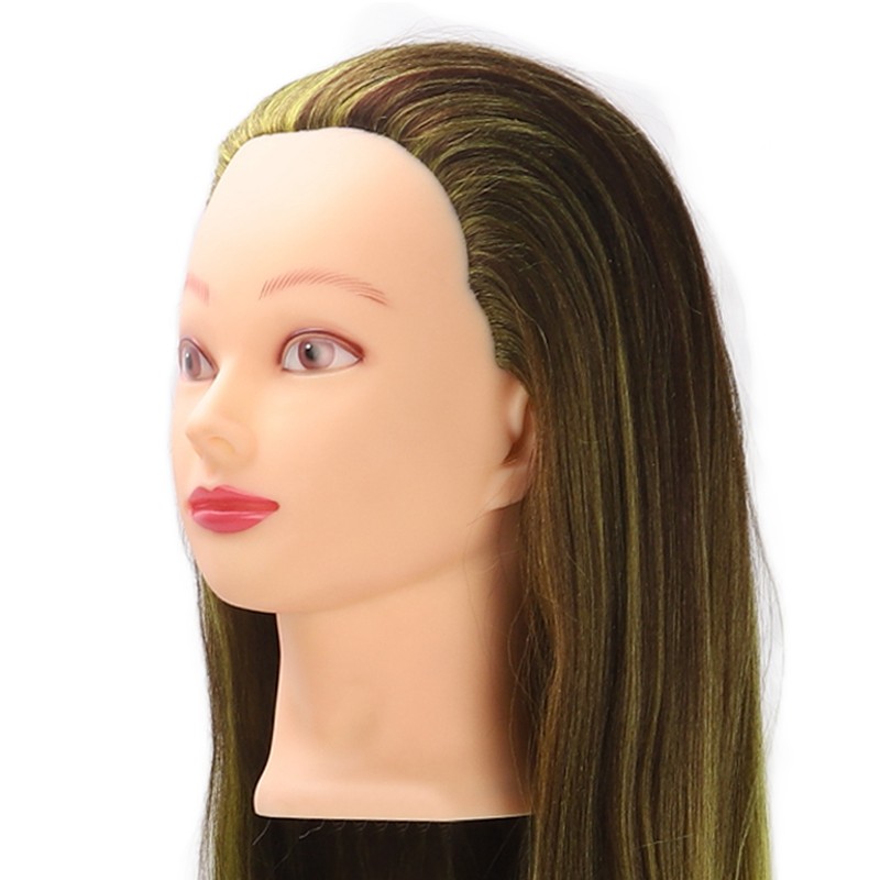Hair Mannequin Head Simulation Ink Yellow Colour Mixture Gradient Hair