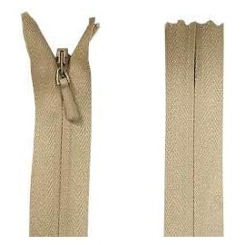 Invisible Zip Concealed Zipper Tape Closed End Premium Quality Zipper for Dresses, Skirts, Pillows or Sewing Craft 7" 8" 9" 12" Assorted Colors (Beige 12 Inch)