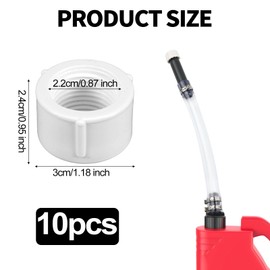 Tinoaly 10pcs Racing Fuel Jug Hose Cap Replacement, Plastic Thread Seal Race Fuel Hose Dust Lids Accessories for Vents 5.5 Gallon Gas Can VP Jugs Gasoline Tanks & More