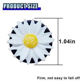 3PCS Daisy Flower Car Dashboard Air Vent Trim Clip, Cute Daisy Air Conditioner Outlet Clip Car Charm for Women, Car Air Freshener Vent Clip Auto Interior Decoration for Girls Present (White)