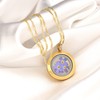 Locket with Real Forget-Me-Not Flowers Including Chain 50 cm 925/18