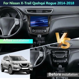 [4G+64G] Android 15 Car Stereo for Nissan X-Trail Qashqai Rogue 2014-2018 with Wireless CarPlay Android Auto,10.1" Touchscreen Car Radio with Mirror Link WiFi/GPS,Bluetooth,FM/RDS,SWC+Backup Camera