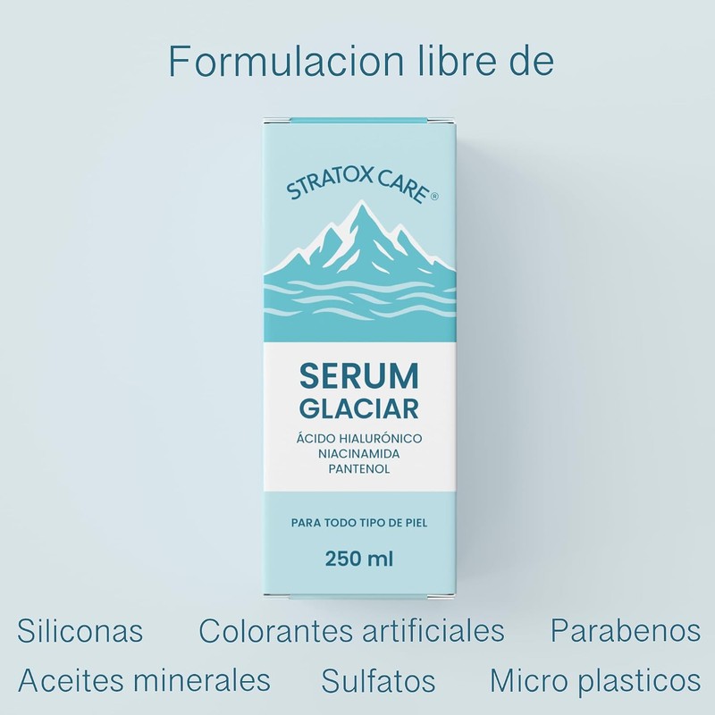 Serum Acido Hialuronico con Agua Glaciar Niacinamida y Pantenol 250