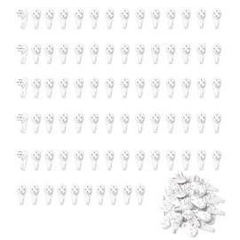 80 pieces traceless picture hooks for hard walls, 3 cm wall hooks, picture hooks, plastic picture hooks, picture hangers for plasterboard walls, photo hooks, no nails, small hard wall picture hooks