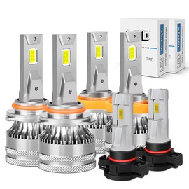 Unbranded For Jeep Compass Latitude Limited Sport 2.4L 2011-2013 LED Headlights Fog Bulbs