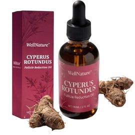 WELLNATURE™ Cyperus Rotundus Elixir Unwanted Hair Removal Oil Natural Follicle Growth Reduction Serum with Nutgrass Extract After Wax & Post-Laser Care, Weakens Follicles Hydrates Soothes Smooths Skin