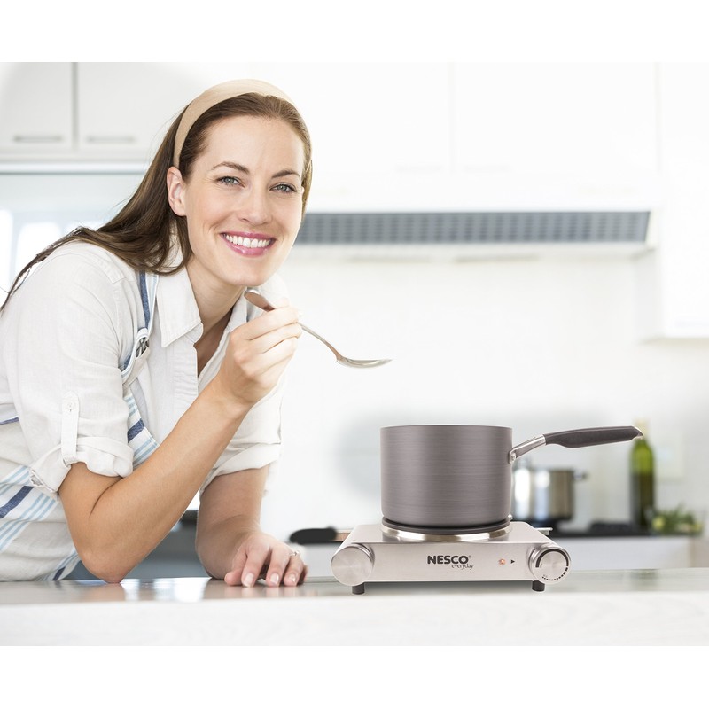 NESCO SB-01, Electric Burner, Stainless Steel, 1500 watts