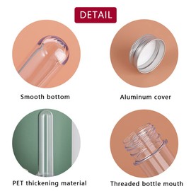 5 Pcs 30ml Plastic Test Tubes with Lid, Clear Test Bottle Reusable Transparent Sealing Container Tubes Sample Storage Tub (30ml)