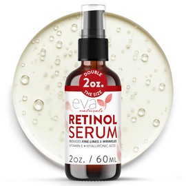 Retinol Serum for Face with Hyaluronic Acid – Lightweight Night Serum for Smoother, Radiant-Looking Skin – Improves the Appearance of Fine Lines & Uneven Tone – 2 oz