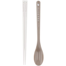 OSK CT-27 Peanuts EVERYDAY Cutlery Set, Snoopy Pull Lid Combi, Chopsticks, 7.1 inches (18 cm), Spoon, Made in Japan, Dishwasher Safe, No Crunching, Sliding, Easy to Use, Stylish, Cute, Unisex, Kids,