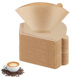 Zyiphor Pack of 200 Coffee Filters Paper Coffee Filters Size 2 Coffee Paper Filters U-Shape Cone Coffee Filters for Home Office Filter Cups Hand Filter (Brown)