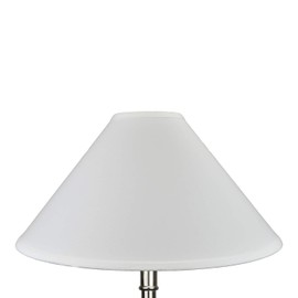 FenchelShades.com Lampshade 5" Top Diameter x 20" Bottom Diameter x 12" Slant Height with Washer (Spider) Attachment for Lamps with a Harp (White)