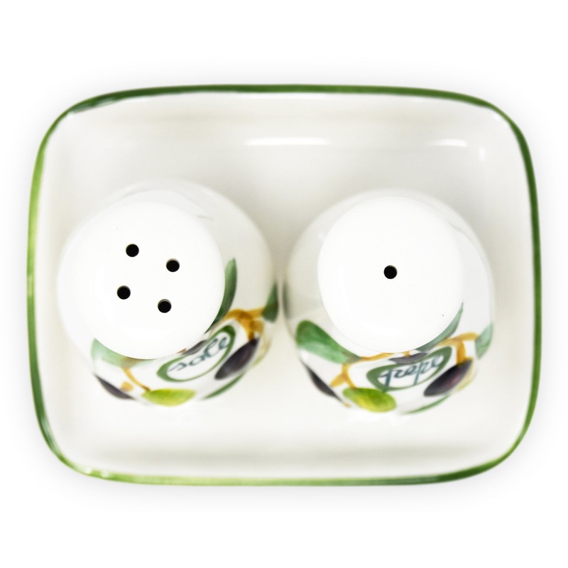 Hand Made Italian Ceramic Salt & Pepper Pots Set of