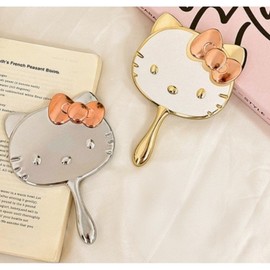Hello Kitty hand mirror, gold, 1 piece / 헬로키티 손거울, 골드, 1개
