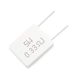 Chanzon 10pcs 5W Ceramic Cement Resistor 0.33 Ω ohm ±5% Tolerance Wirewound Inductionless 0.33R