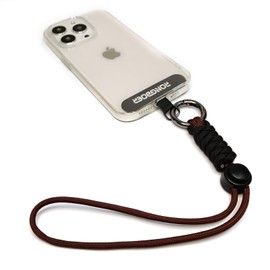 RONGBOER Cell Phone Lanyard Wrist Strap,Key Lanyard for Women,Phone Charms Strap,Short Wrist Lanyard for Keys,Keychain Lanyard (Coffee Black)