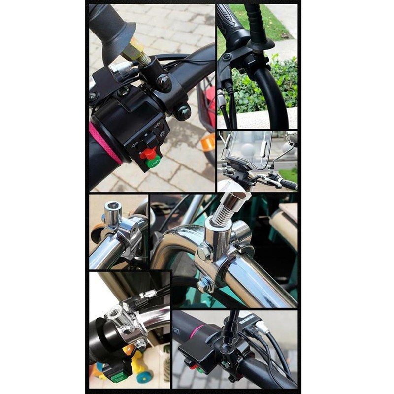 10 -mm -Lenkerspiegel -Halterung, 2 Stcs Aluminium -Motorrad -Lenker -Rückspiegel