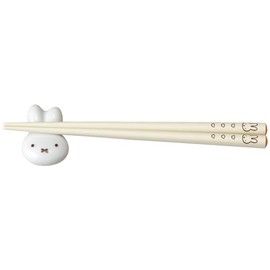 Dick Bruna Miffy 417720 Children's Tableware, Chopsticks & Chopsticks Rest, Inglaze, Made in Japan