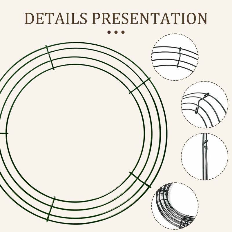 12 Pack 12 Inch Metal Wire Wreath Frames for Christmas