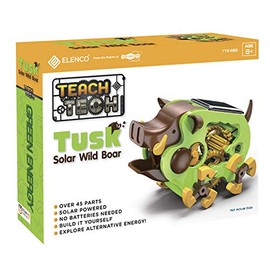 Teach Tech Tusk Wild Boar Solar Robot Crawler STEM Building Set for Kids Ages 8 and Up