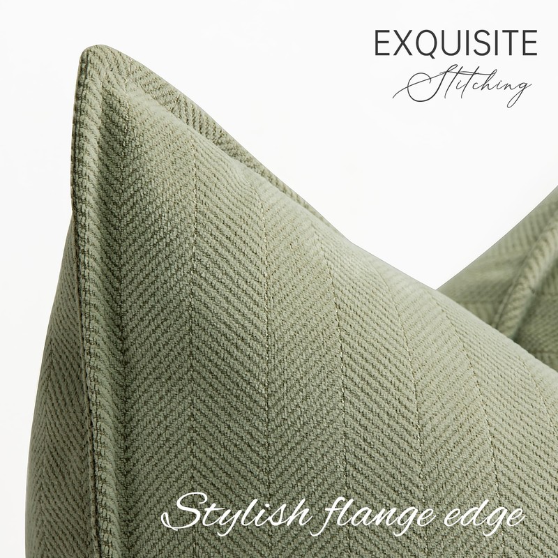 ZWJD Sage Green Cushion Cover 40 x 40 cm, Set