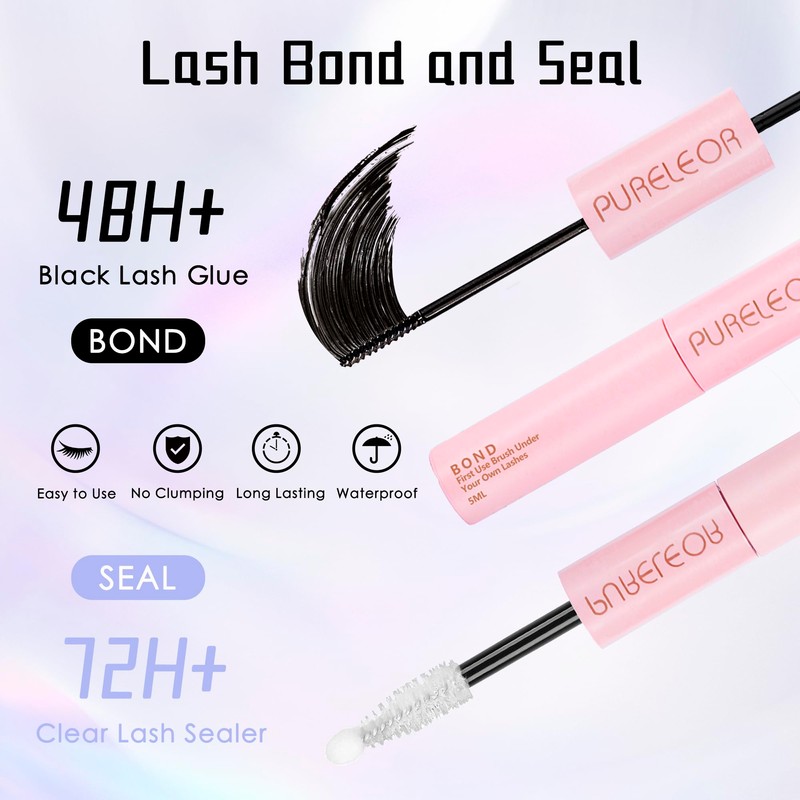 Lash Clusters DIY Eyelash Extension Kit with Bond Seal Tweezers