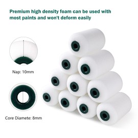 Mister Rui Mini Paint Rollers for Painting, Small Paint Roller 2 Inch, Mini Paint Roller and Tray, Small Roller Set for Painting Narrow and Hard-to-Reach Places