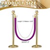 MECCANIXITY Velvet Stanchion Rope 5 Ft/1.5 M, Barrier Rope Velvet