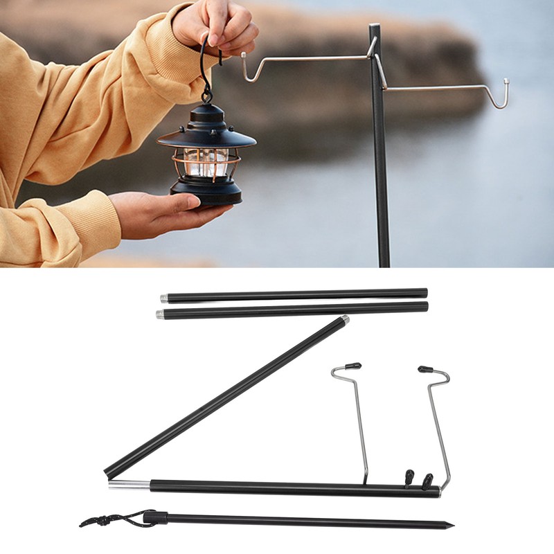 Camping Lantern Stand Portable Lightweight Outdoor Camping Aluminum Alloy Lamp