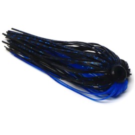 Harmony Fishing – Quick Change Modular Umbrella Skirts for Fishing Jigs, Spinnerbaits, Buzzbaits, Lures, Baits (10 Pack) (Black/Blue)