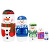 ELUTONG Russian Nesting Dolls for Kids - Traditional Snowman Wooden