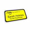 Hello My Name is Yellow Name Badge with Black Border
