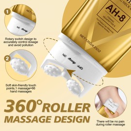 JONURMAFY Ah-8 Firming Neck Cream with Roller, Highest Rated Neck Firming Cream for Loose Skin, Ah8 Ah8 Firmings Lifting Neck Creams, Skin Tightening Cream for Body (1PCS)