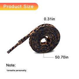 Tofwaol Leopard Ribbon Shoe Laces for Sneakers Boots Leopard Print Shoe Laces for Women Men Animal Print Shoestrings for Casual Shoes Decorations for Women Men Leopard Print Shoelaces 1Pair