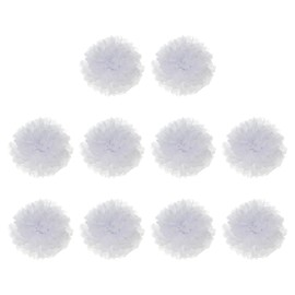 M METERXITY 10 Pack Tissue Pom Poms Flowers - Wedding Decoration, Durable & Beautiful, Apply to Birthday/Party/Wedding (6 Inches, White)