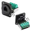 PENGLIN 2PCS RJ11 6P4C Panel Mount Connector, Solderless RJ11 CAT3