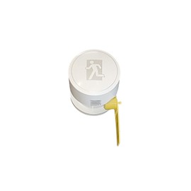 HomeXit - Break Glass Emergency Equipment by SafeTSystems - Fixed in place specialist window breaker for emergency escape from buildings and homes with toughened glass doors, walls or windows. (White)