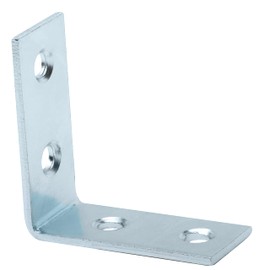 10 Pack Rok Hardware L Shaped Corner Brace, 1-1/2" (38mm) x 1-1/2" (38mm) x 5/8" (16mm) Angle Bracket, 3/32" (2mm) Thick, 16 Gauge, Made of Steel, Zinc Finish, R3316112IN