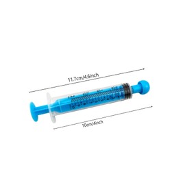 10 Pack Measurement Syring with Cap, Plastic Syringe Colored Measuring Dispensing Tools Individually Sealed for Scientific Labs, Liquid Dispensing, Pet Feeding and Party Supplies (10ML-Blue)