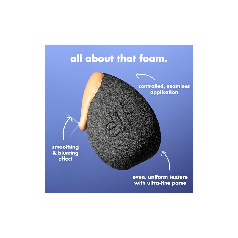 e.l.f. Bounce & Blur Pro Sponge, Multi-Use Makeup Blending Sponge